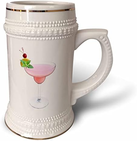 3dRose Boehm Grafik içecekler - Pembe Bayan alkollü içecek-22oz Stein Kupa (stn_357645_1)
