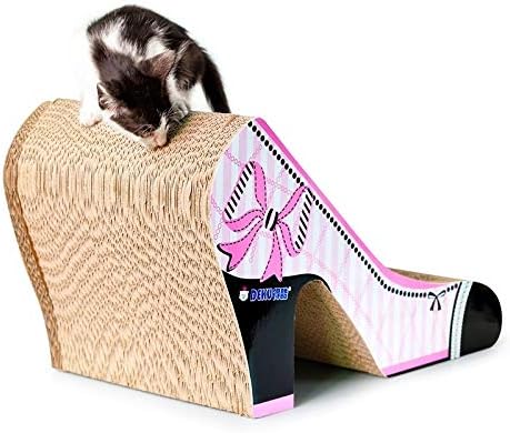 Yaratıcı Kedi Scratcher Yüksek Topuk Şekilli Oluklu Kağıt Kedi Tırmalama Panosu Kedi Kumu Pençe Oyuncak