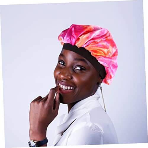 Kadınlar için Healeved Saten Kaplı Türban Uyku başörtüsü Banyo Kapaklar Kadınlar için Eşarp Şapkalar Saten Saç Bonesi