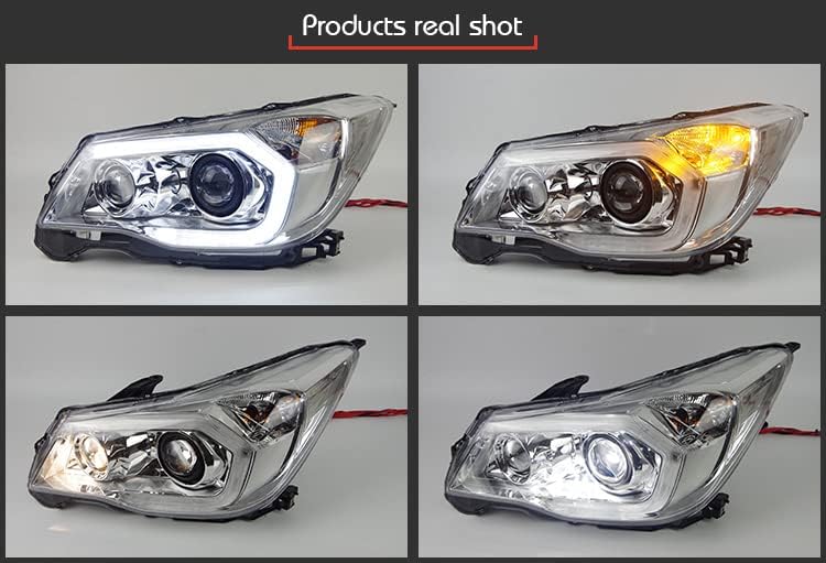 Subaru Forester 2013 İçin araba Styling Far Farlar LED Koşu ışıkları Bi-Xenon Işın Sis farları melek gözler Otomatik
