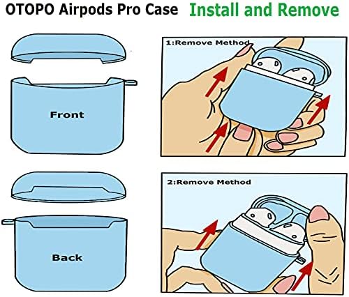 Airpods Pro Kılıf, OTOPO Sevimli Leopar Hava bakla Pro Koruyucu sert çanta Kapak Taşınabilir ve Darbeye Dayanıklı