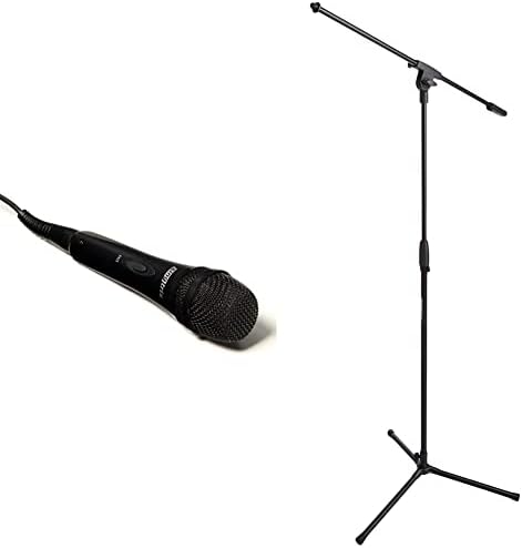 Hit Düğmesi ve Temelleri ile Singtrix Profesyonel Karaoke Makinesi Mikrofonu Tripod Tabanlı Ayarlanabilir Bom Yüksekliği