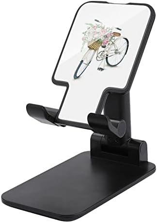 Beyaz Bisiklet Çiçek Katlanabilir Cep Telefonu Standı Ayarlanabilir Cep Telefonu Tutucu Komik Masaüstü Dock iPhone