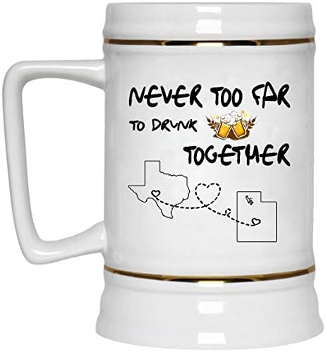 Mesafe Kupa Devlet Texas Utah Asla Birlikte Bira Şarap İçmek İçin Çok Uzak-Baba Ve Kızı Kupa Distace İlişkileri Komik