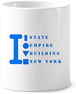 Empire State Binası New York Diş Fırçası kalemlik Kupa Cerac Standı Kalem Kupası