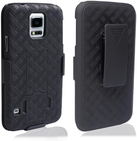 Galaxy S5 Kılıf-Kemer Klip Kılıf Kapak Kabuk Kickstand Criss Çapraz Siyah Yeni Ekose Tasarım, Samsung Galaxy S5 Kılıf