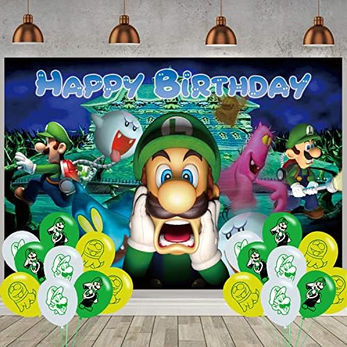 Doğum Günü Partisi Malzemeleri için Luigi Konağı Zemin, 1 Mutlu Yıllar Zemin,Luigi Konağı Bebek Duş Partisi süslemeleri