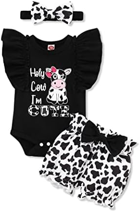 bilison Bebek Kız Giysileri Komik Mektup Romper Üst ve Çiçek Pantolon Kafa Bandı İle Yenidoğan Kız Yaz 3 Adet Kıyafet