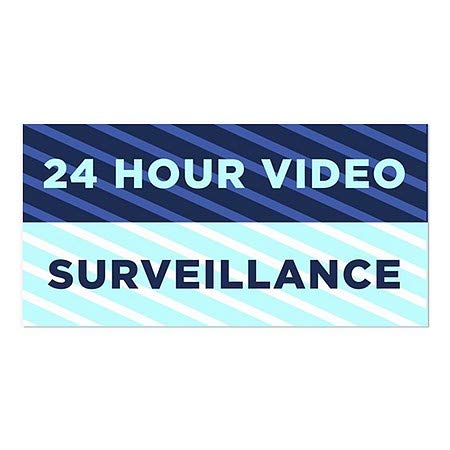 CGSıgnLab / 24 Saat Video İzleme-Çizgili Mavi Pencere Kaplaması / 24 x12
