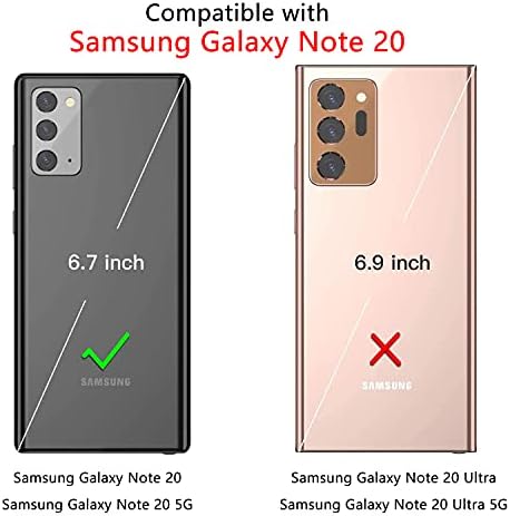Askeri Sınıf Damla Darbe Samsung Galaxy Not 20 için Kılıf Not 20 5G Durumda 360 Metal Döner Halka Kickstand Tutucu