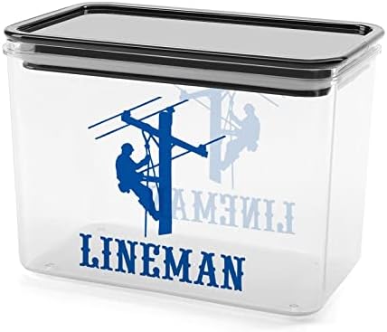 Elektrik Kablosu Lineman1 Saklama Kapları şeffaf plastik kapaklı kutu Yeniden Kullanılabilir Kutuları Mutfak Tahıl