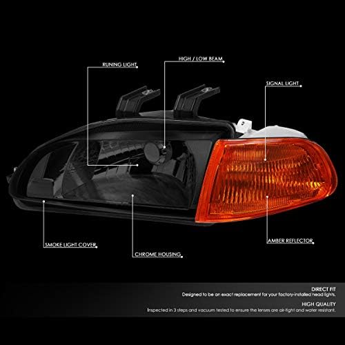 Füme Konut Temizle Köşe Far Kafa Lambaları + Aracı Kiti ile Uyumlu Honda Civic 2/3Dr 92-95