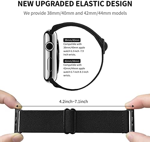 SACRONS Esnek Naylon Solo Döngü Apple saat kordonları ile uyumlu 38mm/40mm,42/44mm,i-Watch Serisi 6 / SE için Ayarlanabilir