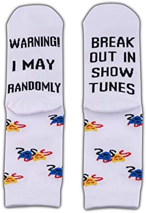 TSOTMO Tiyatrosu Yenilik Çorap Uyarı I Olabilir Randomoly Patlak Gösterisi Tunes Çorap Broadway Müzikali Tiyatro Hediye