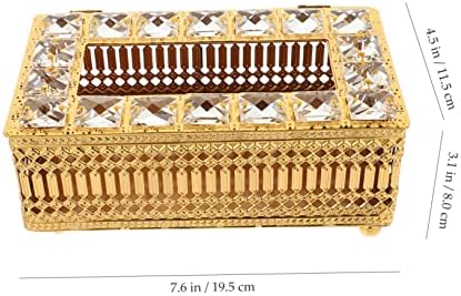 Zerodeko 2 adet Kutu Kristal kağit kutu Altın Accent Dekor Masaüstü Dekor El havluluk Masaüstü Doku kutu tutucu dekoratif