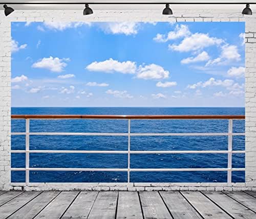 CORFOTO 10x8ft Okyanus Cruise fotoğraf arka fonu Mavi Gökyüzü Seyahat Temalı Fotoğraf Arka Plan Yaz Deniz Yolcu Gemisi