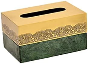 SDGH Mermer Pirinç Doku Kutusu Doku saklama kutusu Oturma Odası Dekoratif saklama kutusu Peçete Tutucu (Renk: D, Boyut: