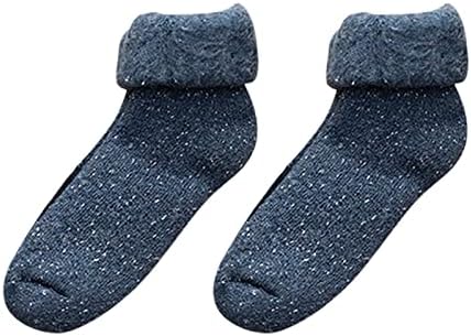 Kadın Kış Kalınlaşmış Kar Çorapları Artı Kadife Orta Tüp Çorap Dönüş Düz Renk Uzun Tüp Şömine Çorap Tutucu