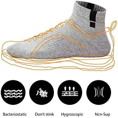MLFUTURE erkek Atletik Ayak Bileği Çorap 6 Pairs Kalın Yastık Koşu Çorap Erkekler ve Kadınlar için Pamuk Çorap 6-12