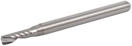 X-DREE 1/8-inç x 2.5 mm x 8mm Tungsten Çelik Tek Flüt Spiral End Mill Gümüş Ton(1/8-inç x 2.5 mm x 8mm Acero de tungsteno