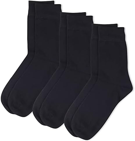 PAMUK GÜNÜ Kadın Yumuşak Penye Pamuk Ekip Elbise Çorap Siyah Gri Lacivert 3'lü Paket