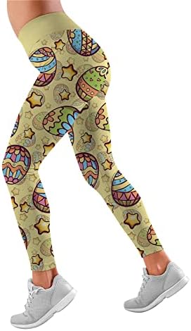 Kadın Paskalya Günü Yoga Pantolon Yüksek Belli Bootcut Artı Boyutu Tayt Karın Kontrol Tayt Egzersiz Yoga Pantolon