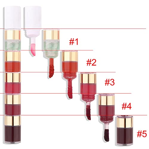5 Renk Ruj Mat Yapışmaz Fincan Uzun Ömürlü dudak Parlatıcısı Günlük Ruj Kadınlar İçin Dudak Tonu soyulabilir
