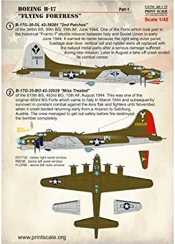 Çıkartma Uçak Boeing B-17 Uçan Kale, Bölüm 1 1/48 baskı ÖLÇEĞİ 48-115